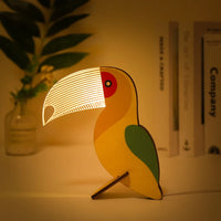 Lampe animaux enfant en bois